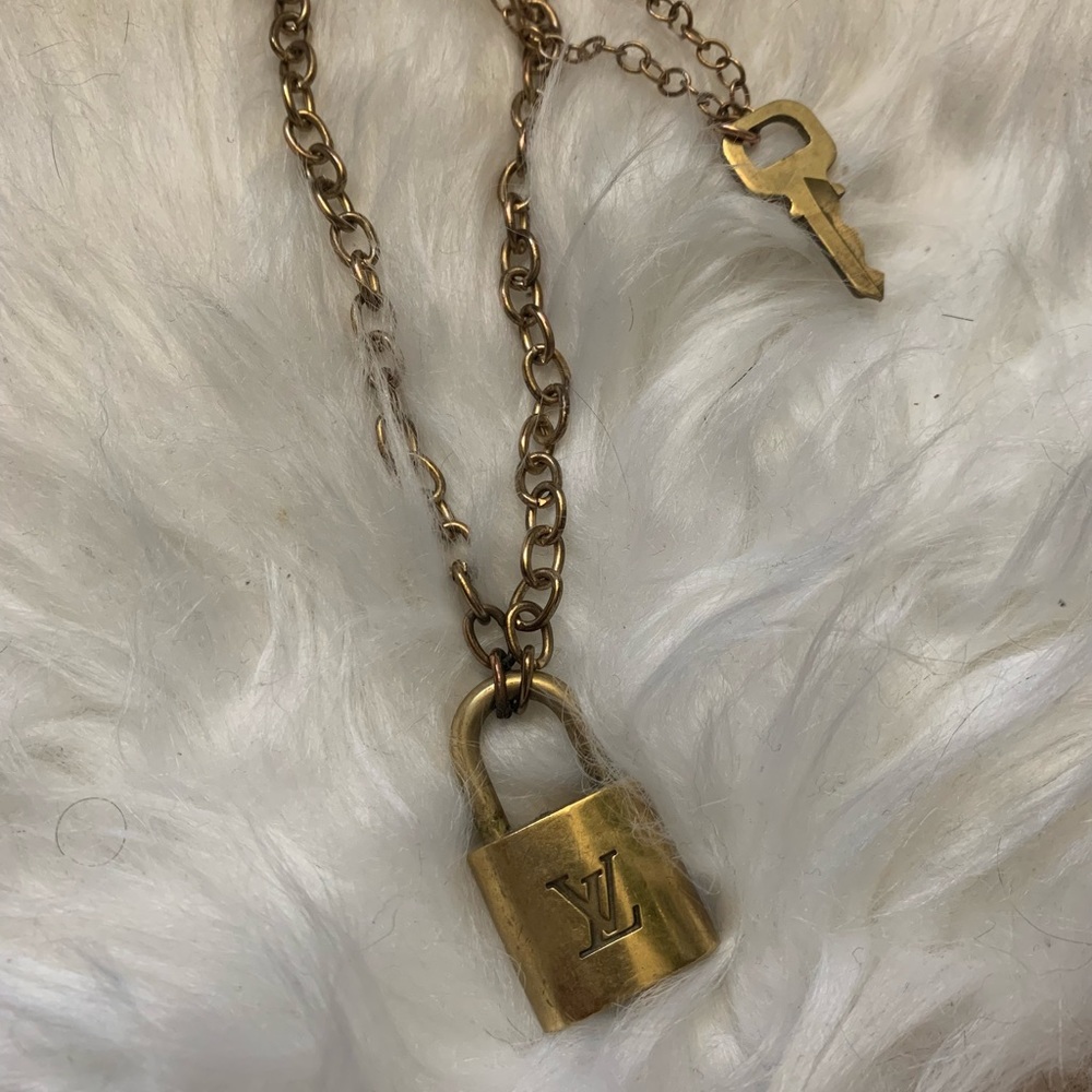Louis Vuitton gold lock necklace